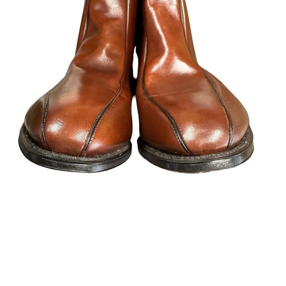 STAFFORD Never Worn Whiskey Brown Leather Ankle Zip Chelsea Boots Size 13 - Picture 13 of 17